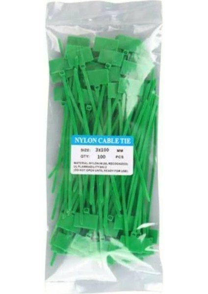300 Adet 3 Renk Etiketli Elektrik Kablosu Kablo Bağı Klips Plastik Kelepçe Cırt Cırt Kelepçe 100X3MM Turuncu Siyah Yeşil
