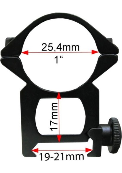 Çift Vidalı 22 mm Dürbün Montaj Ayağı