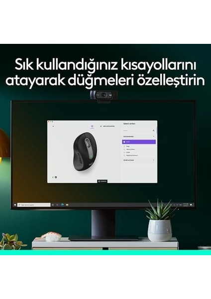 Signature M650 Kablosuz Mouse, Küçük ve Orta Boy Sağ El Için, 4000 Dpı, Sessiz, Bluetooth, Logi Bolt USB Alıcı, 24 Ay Pil Ömrü, Siyah