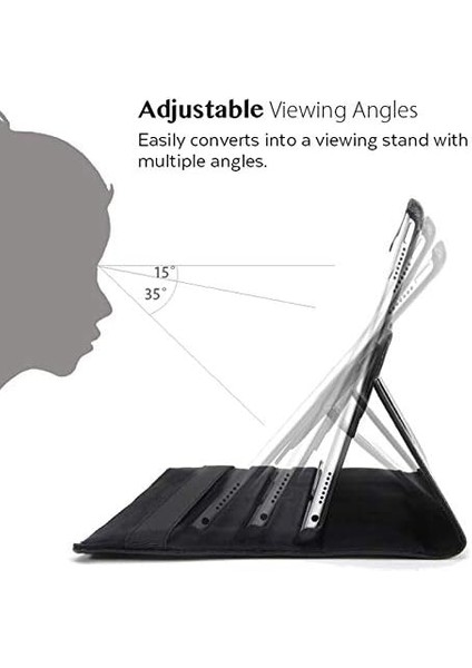 Kılıf Dönerli Standlı Suni Deri 360 Döner Siyah Apple ipad 7. Nesil 8. Nesil 9. Nesil 10.2 Inç Air 3 ipad Pro 10.5 Inç ile Uyumlu Ürün