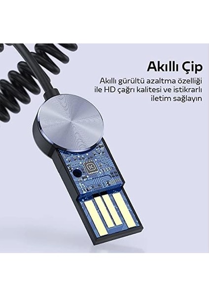 USB Bluetooth 5.0 3.5 Aux Receiver Aux Wireless Araç Kiti