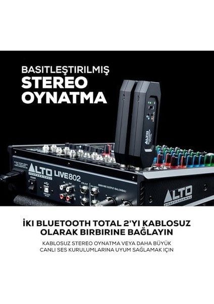 Bluetooth Total 2 - Xlr Donanımlı Şarj Edilebilir Bluetooth Alıcısı, Miksaj Masası/ses Mikseri Kurulumları ve Aktif Pa Sistemleri Için