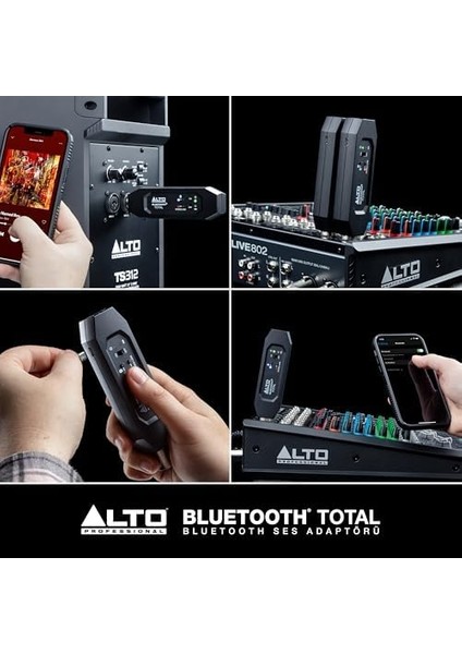 Bluetooth Total 2 - Xlr Donanımlı Şarj Edilebilir Bluetooth Alıcısı, Miksaj Masası/ses Mikseri Kurulumları ve Aktif Pa Sistemleri Için