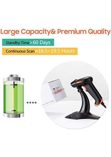 Barkod Tarayıcı 2d 1d 3'ü 1 Arada Barkod Tarayıcı Kablosuz 2,4 Ghz/bluetooth/usb Kablolu Barkod Tarayıcı 2000MAH Pil /2m Kablo/süper Sağlam Stand, HW0002