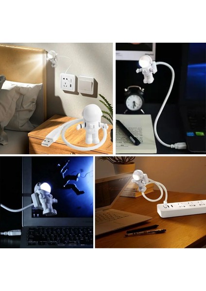 USB Astronot Gece Lambası, Masa Lambası, Kitap Okuma Lambası Işığı