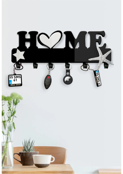 Home Pleksiglass Duvar Dekoru - Duvar Askılığı - Anahtar Askısı -Kalın Plastik fiyatları