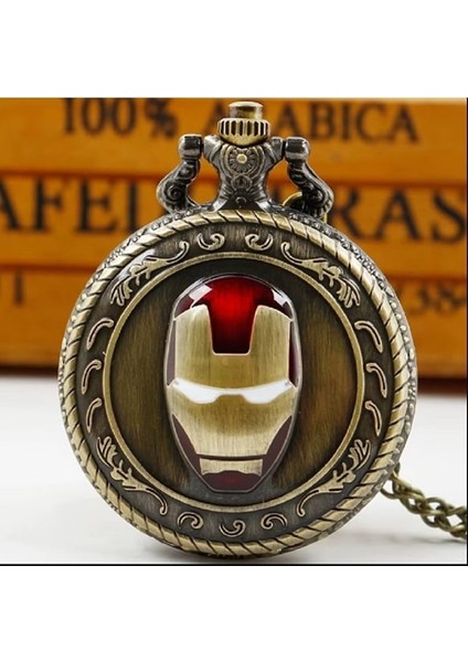 Kişiye Özel Marvel Iron Man Quartz Steampunk Vintage Köstekli Saat