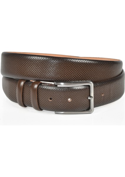 Siyah Erkek Nokta Desenli Deri Kemer 2104489