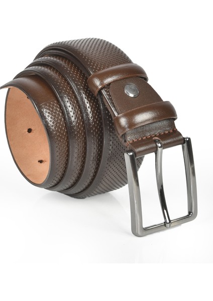 Siyah Erkek Nokta Desenli Deri Kemer 2104489 modelleri