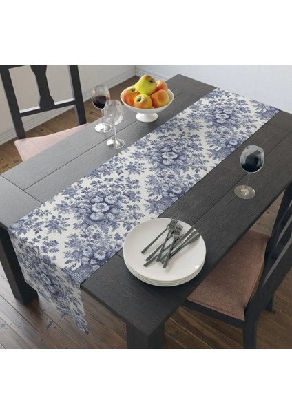Chinoiserie Mavi Desen Ranır - Runner