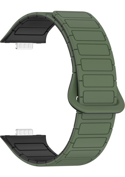 Huawei Watch Fit 3 / Fit 4 / Fit 4 Pro Uyum Manyetik Silikon Bakla Desen Kordon Ayarlanabilir Kayış fırsatları