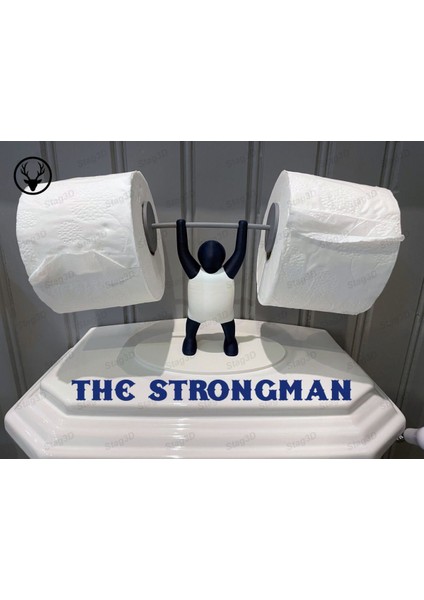 The Strongman Tuvalet Kağıdı Tutacağı – Mizahi ve Şık Tasarım!