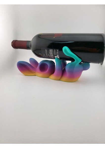 Paskalya Tavşanı Şarap Şişesi Tutacağı – 3D Baskı Dekoratif Ürün