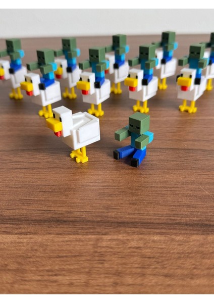 Minecraft Chicken Jockey – Eğlenceli Meme Figürü (3d Baskı)