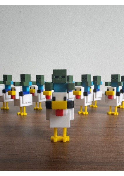 Minecraft Chicken Jockey – Eğlenceli Meme Figürü (3d Baskı)