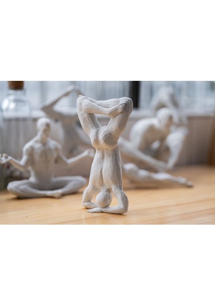 Yoga Meditasyon Yapan Adam 08 Özel Tasarım Dekoratif Figür