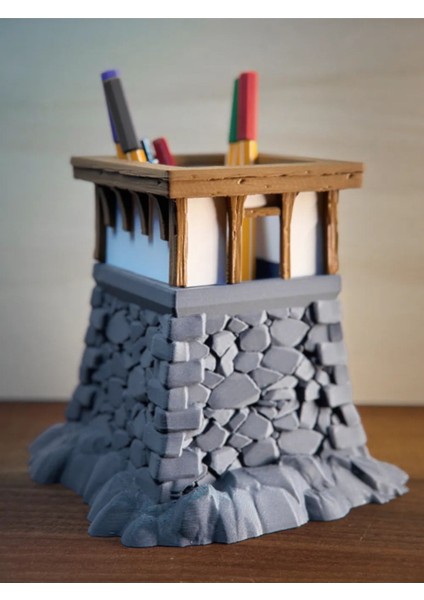 Orta Çağ Taş Kule Kalemlik – Tower Penholder fiyatları