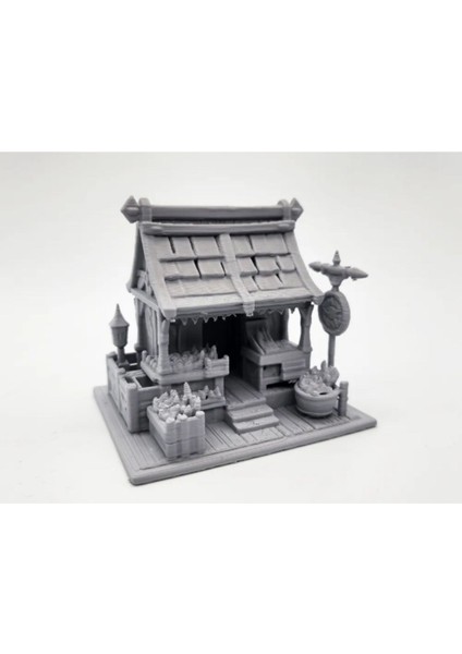 Orta Çağ Mini Pazar Tezgâhı – Diorama & Oyun Aksesuarı