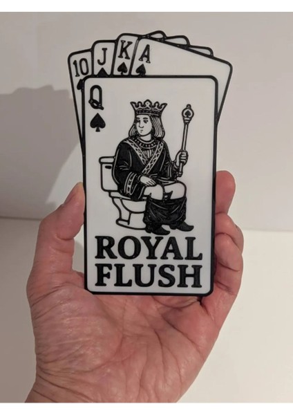 Royal Flush Wc Tabelası – Queen Tasarımlı 3D Baskı