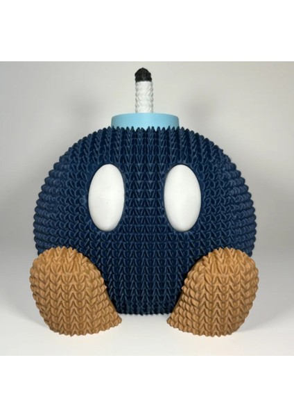 Sevimli Örgü Stil Bob-Omb Figürü – Super Mario