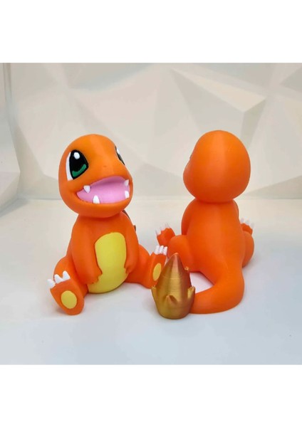 Pokemon Charmander Figürü - Desteksiz Baskı Tasarım 3D Baskı