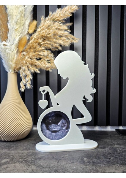 Hamile Anne Ultrason Fotoğraf Çerçevesi – Pla 3D Baskı – Yenidoğan Hatırası