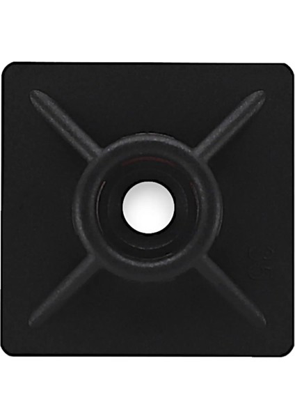 Yapışkanlı Kroşe 19MM x 19MM - Siyah - 10 Adet