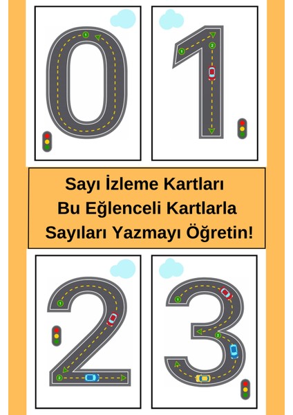 Sayı Izleme Kartları, Bu Eğlenceli Kartlarla Sayıları Yazmayı Öğretin!