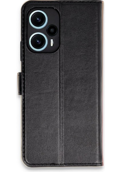 Xiaomi Poco F5 Kılıf Trend S Plus Kapaklı Kılıf - Siyah Ferrg