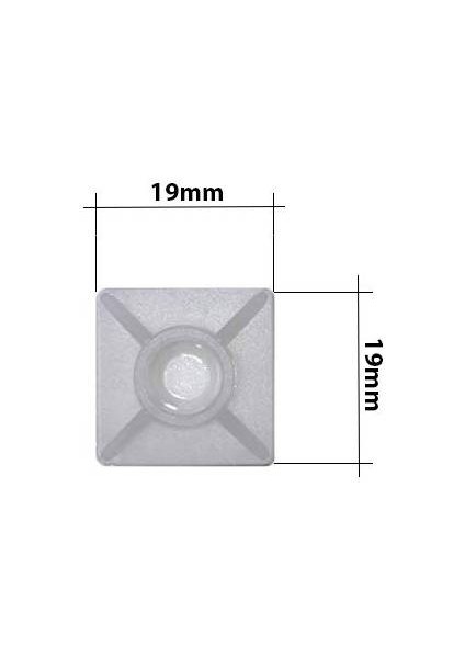 Yapışkanlı Kroşe 19MM x 19MM - Beyaz - 25 Adet fiyatları