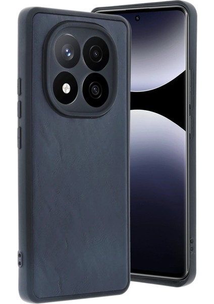 Xiaomi Redmi Note 14 Pro 5g Kılıf Aras Deri Kapak - Lacivert Ferrg