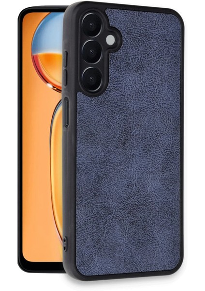 Samsung Galaxy A36 Kılıf Aras Deri Kapak - Lacivert Ferrg