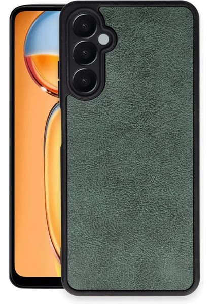 Samsung Galaxy A36 Kılıf Aras Deri Kapak - Koyu Yeşil Ferrg