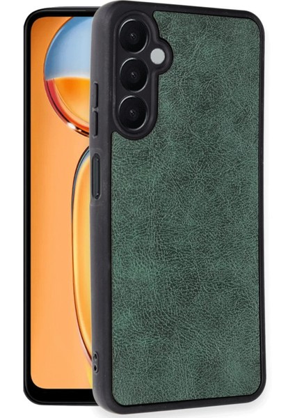 Samsung Galaxy A36 Kılıf Aras Deri Kapak - Koyu Yeşil Ferrg
