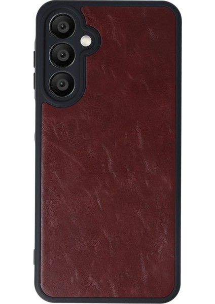 Samsung Galaxy A16 5g Kılıf Aras Deri Kapak - Bordo Ferrg modelleri