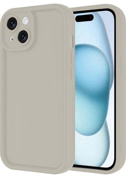 Apple iPhone 14 Kılıf Viera Silikon - Krem Ferrg