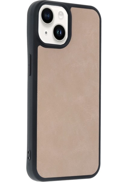 Iphone 14 Kılıf Aras Deri Kapak - Pudra Ferrg