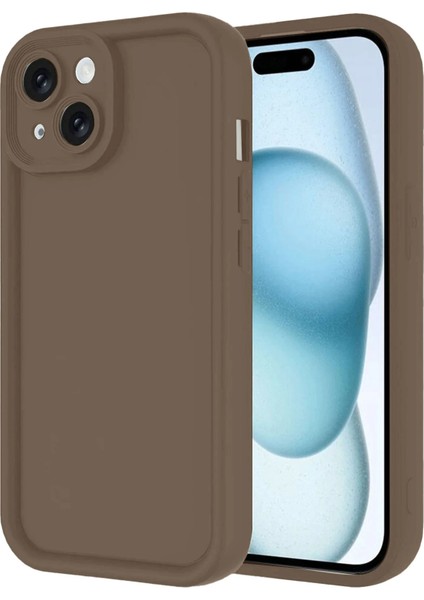 Apple iPhone 14 Kılıf Viera Silikon - Kahverengi Ferrg