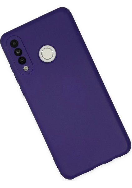 Huawei P30 Lite Kılıf Nano Içi Kadife Silikon - Mor Ferrg