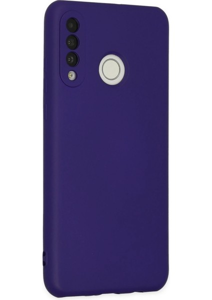 Huawei P30 Lite Kılıf Nano Içi Kadife Silikon - Mor Ferrg