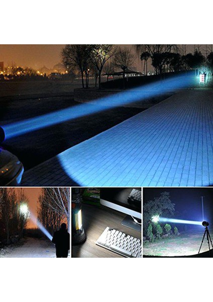 Büro Ev Ofis Iş Güvenliği Için Şarjlı Lamba Zoomlu Işıklı Projektor El Feneri