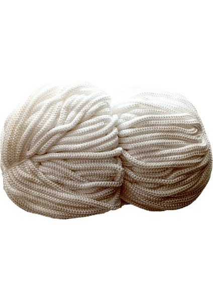 6 mm 1 Çile Beyaz Polyester Hamak Salıncak Makrome Ip (Takribi 750 Gr)