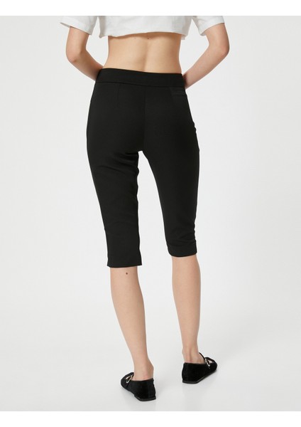 Yeni Sezon Kapri Pantolon Kumaş Slim Fit Standart Bel fırsatları