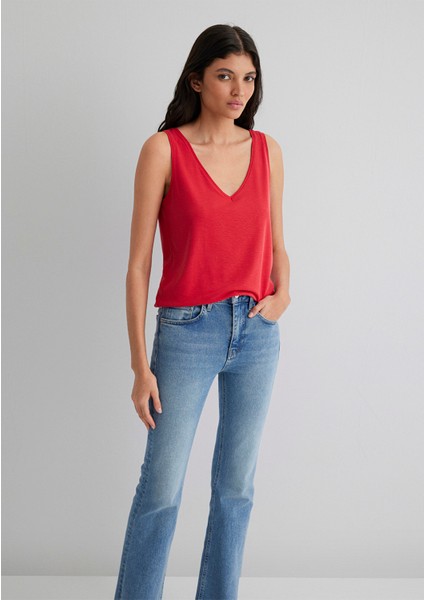 Lux Touch TENCEL TM Kırmızı Modal Atlet 1610423-70467