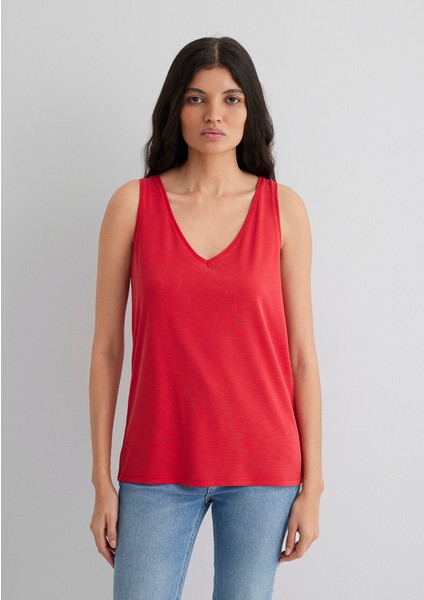 Lux Touch TENCEL TM Kırmızı Modal Atlet 1610423-70467
