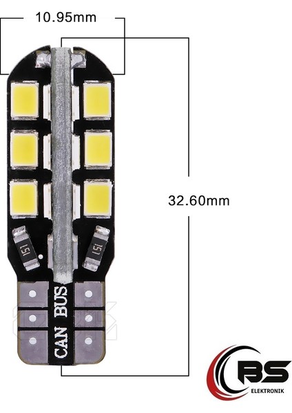T10 LED Canbus W5W 24 Smd Plaka Aydınlatma. Iç Aydınlatma