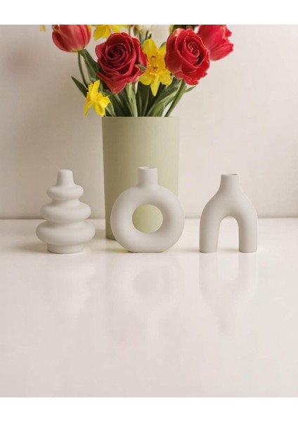 3’lü El Yapımı Dekoratif Vazo Seti fiyatları