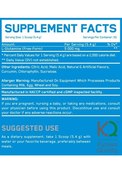 Glutamine 5000 300 gr - 55 Servis