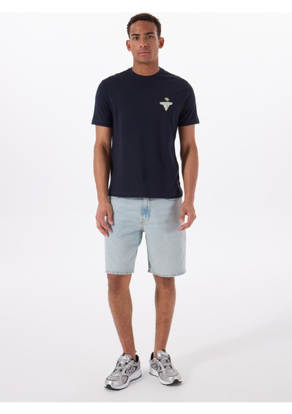 Bisiklet Yaka Desenli Lacivert Erkek T-Shirt M5GI55K8FQ4A71W Gj Ss Cn Reg Palm fiyatları