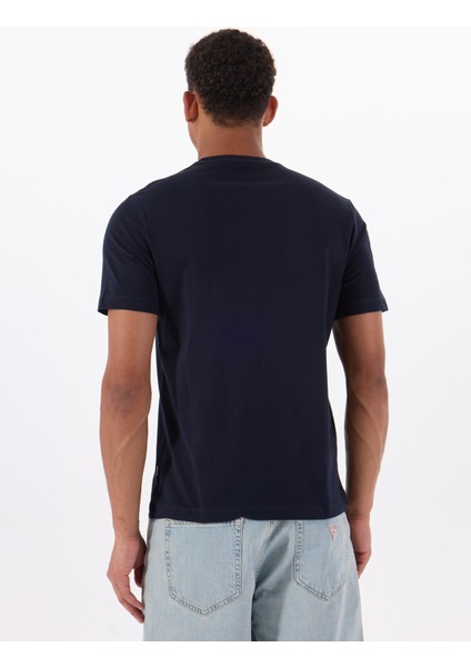 Bisiklet Yaka Desenli Lacivert Erkek T-Shirt M5GI55K8FQ4A71W Gj Ss Cn Reg Palm indirimleri
